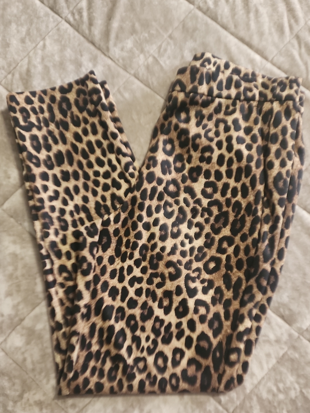 MICHAEL Michael Kors Leopard Print Ankle Pants - Brown & Black